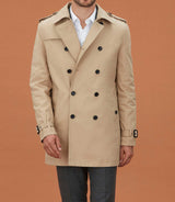 Trench mi - long beige "Yve" - IZAC