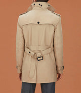 Trench mi - long beige "Yve" - IZAC