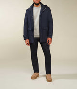 Straight quilted trench coat navy ISIDOREBT