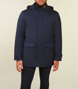 Straight quilted trench coat navy ISIDOREBT