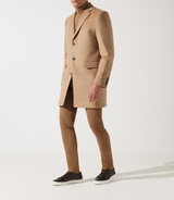 Manteau en laine cachemire camel INDALECIO