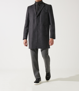 Manteau en laine et cachemire gris anthracite ISAOBT