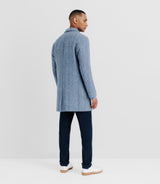 Manteau en laine avec boutons bleu - IZAC