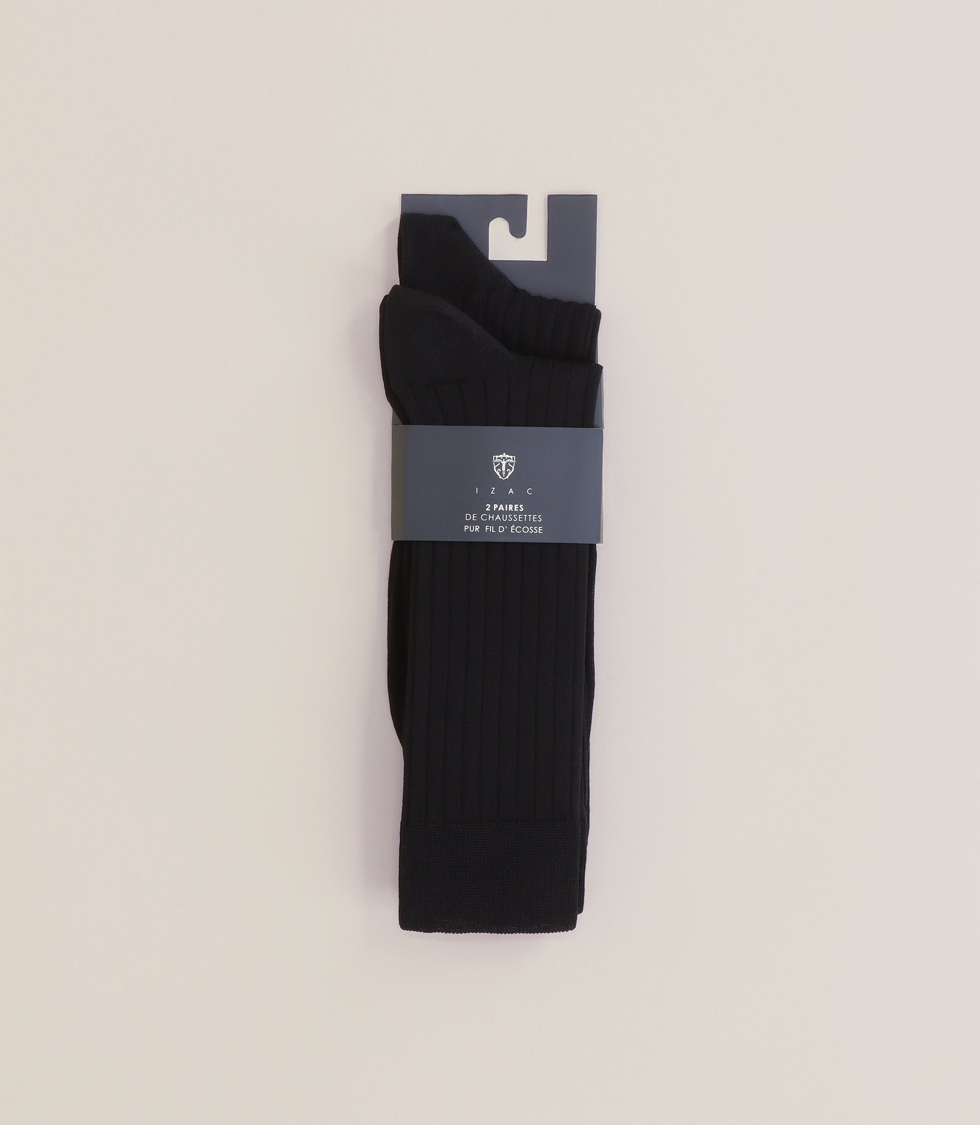 Pack of 2 plain black socks