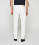 White slim slack pants