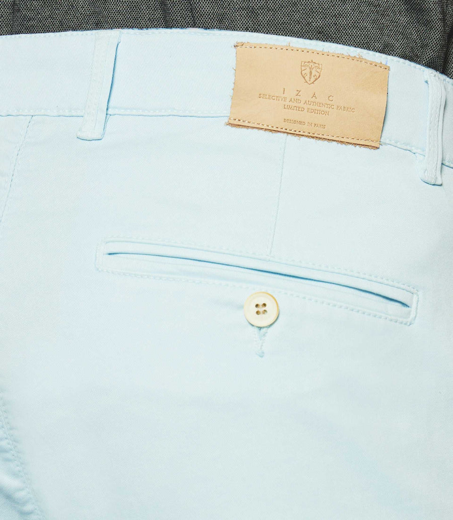 Pantalon slack slim bleu ciel