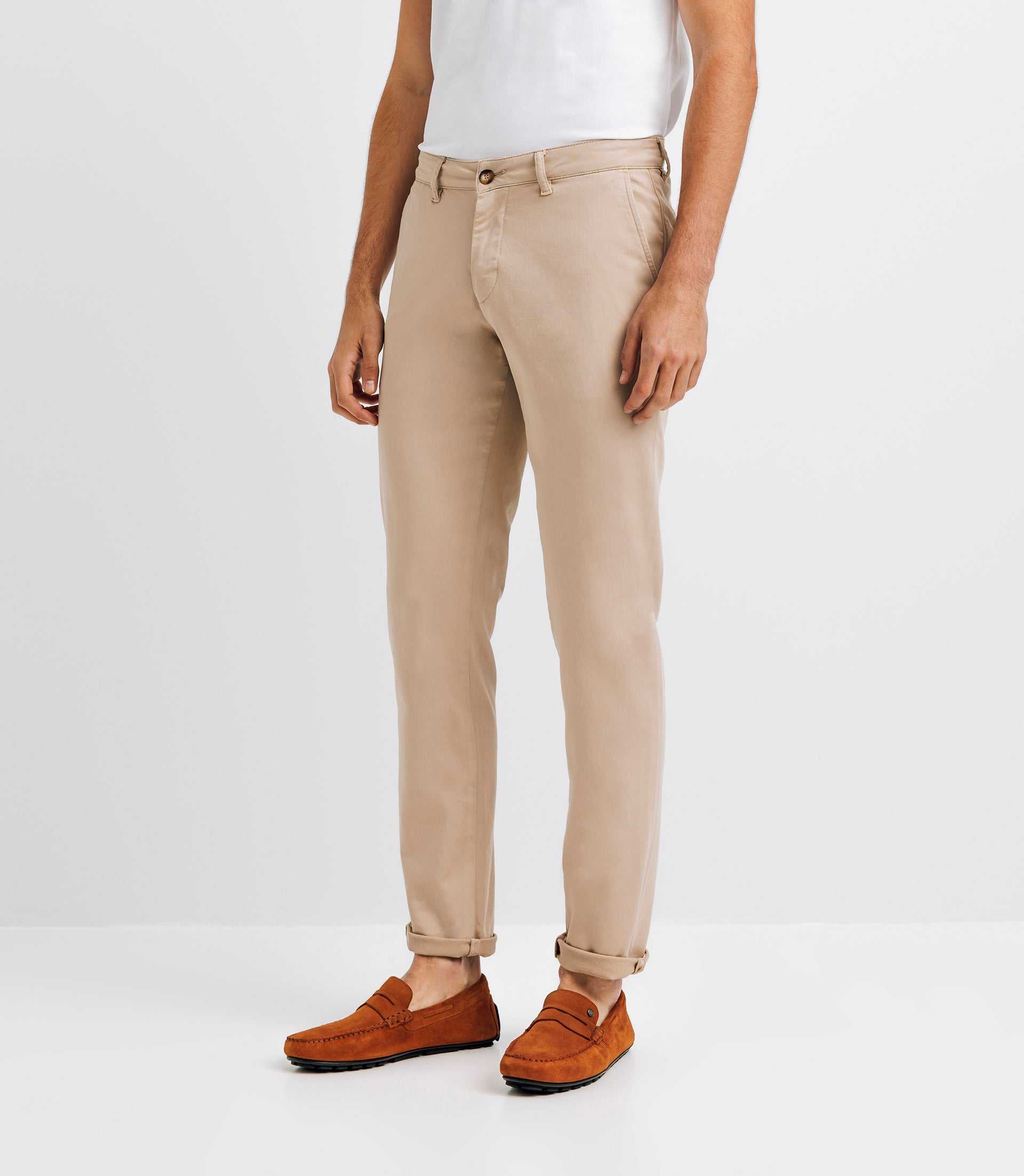 Beige casual pants