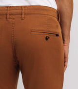 Dunkle Kamel Stretch Casual Hosen