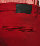 Red satin chino