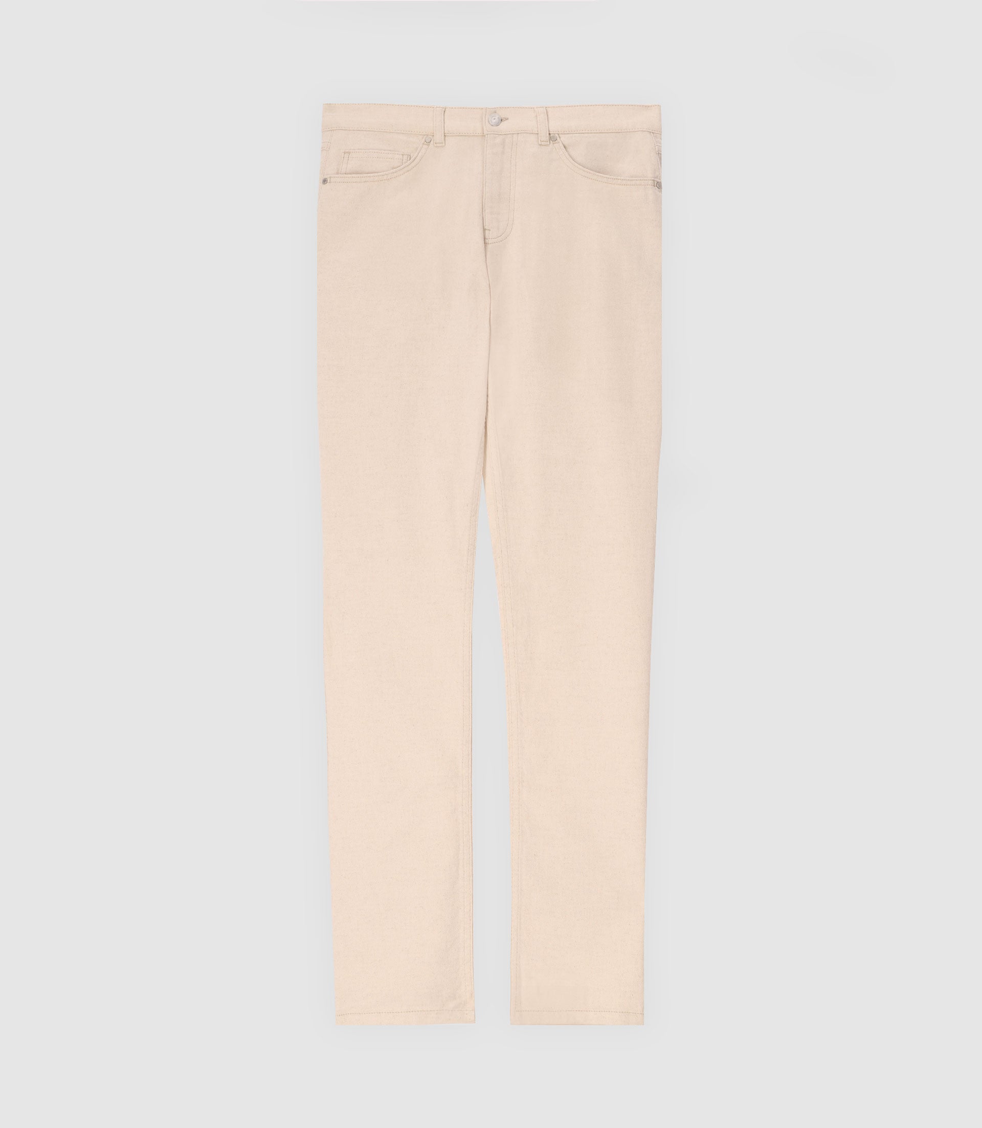 Beige linen mixture pants