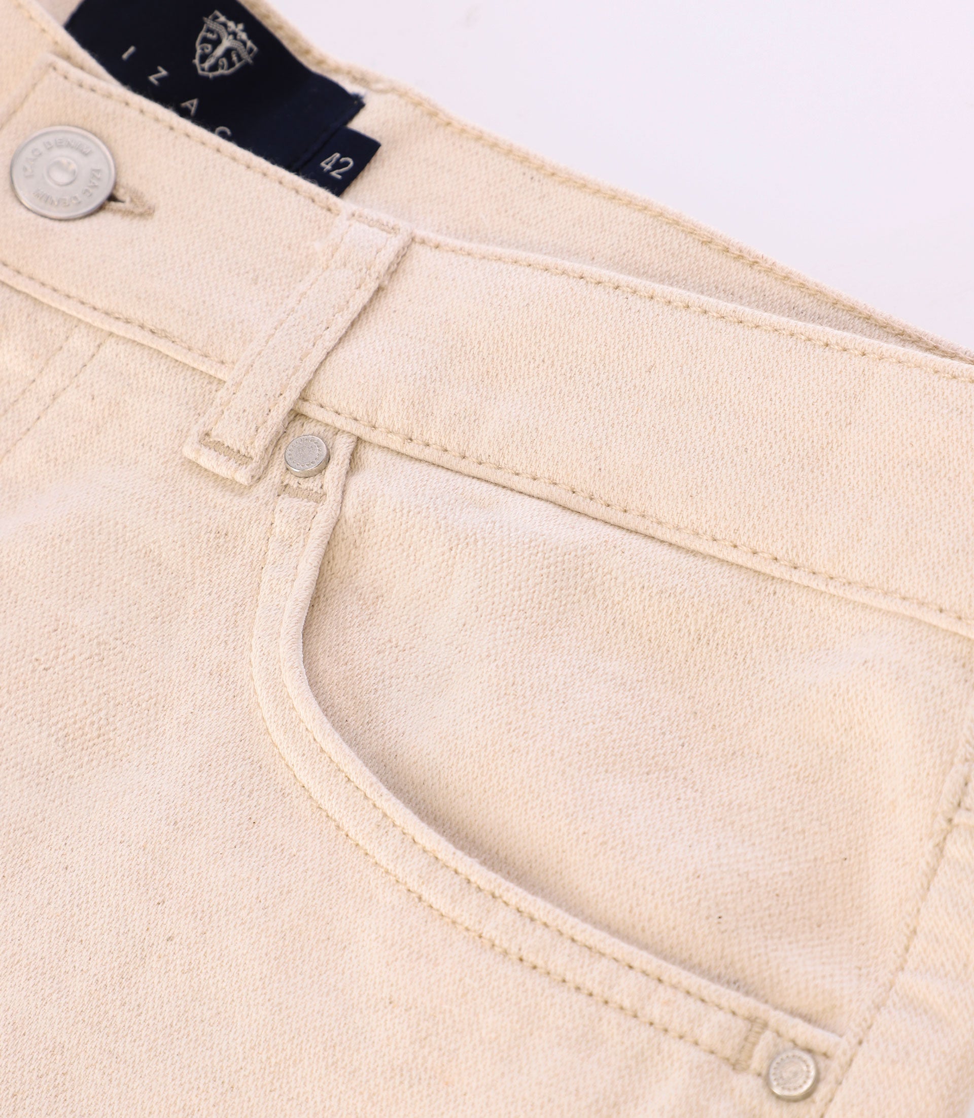 Beige linen mixture pants