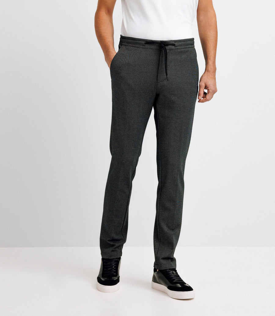 Chino elastic plain BLACK