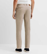 Beige elastic size chino pants