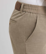 Pantalon chino taille élastique beige - IZAC