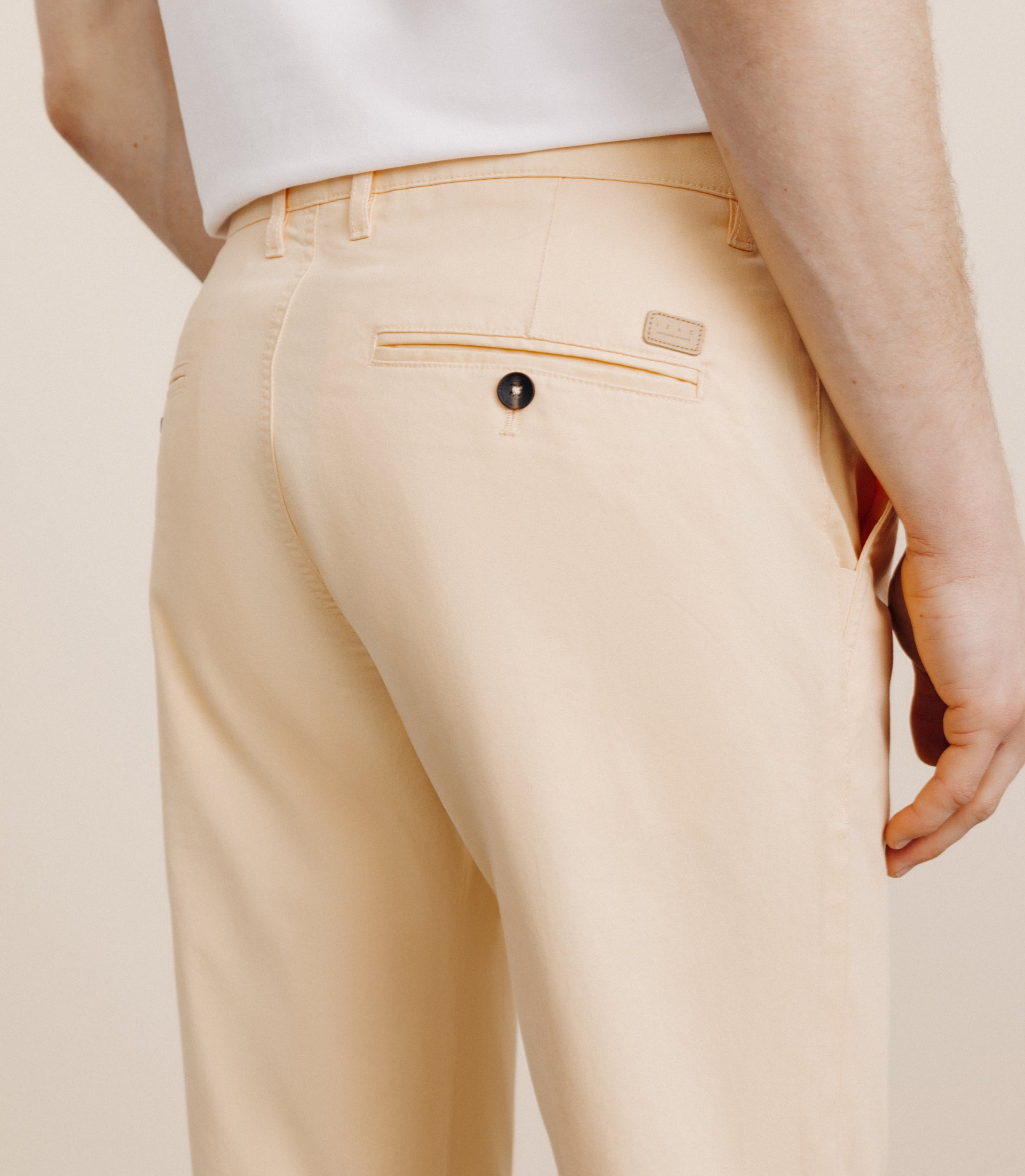 Peach stretch cotton pants