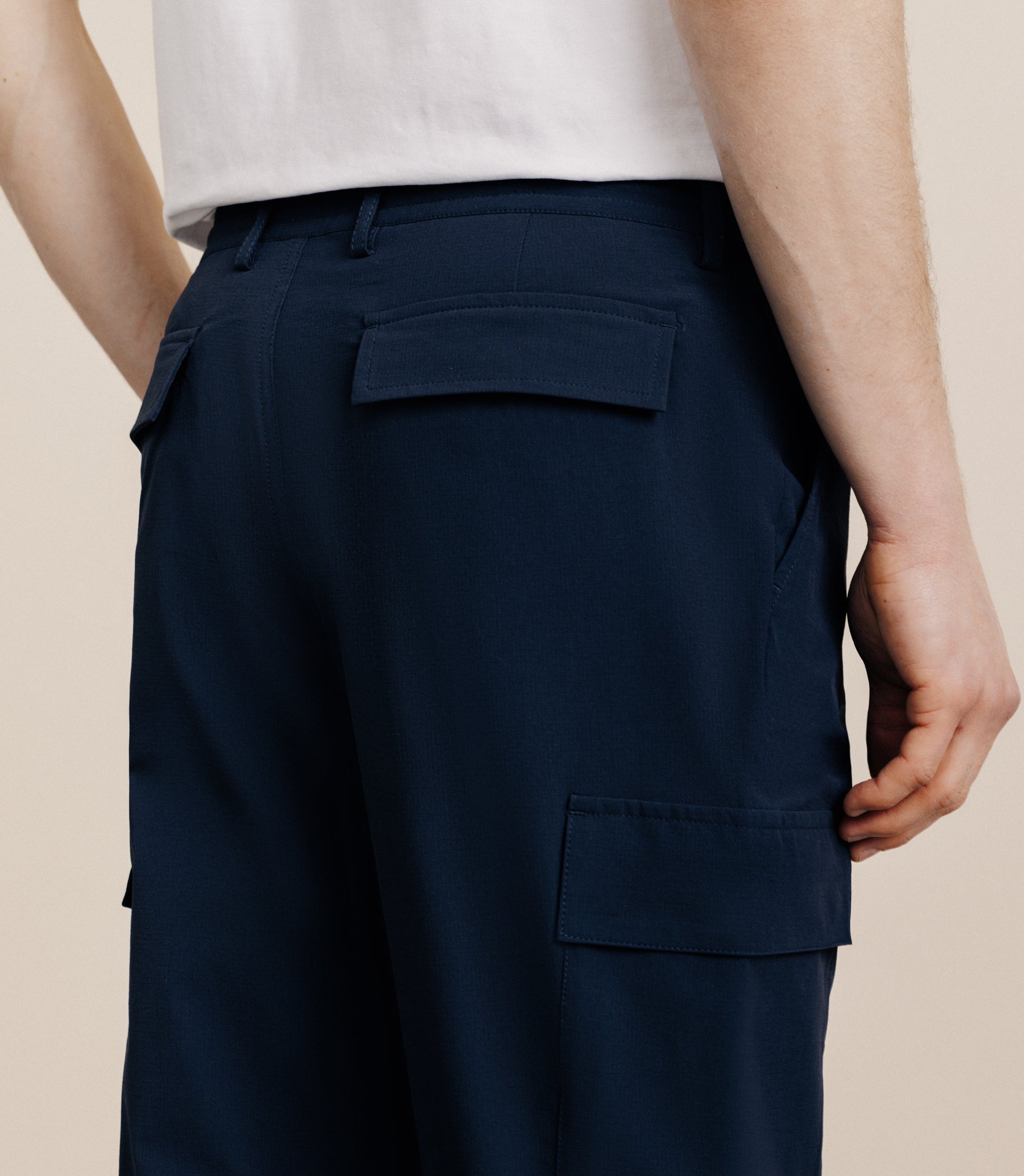 Regular navy pants