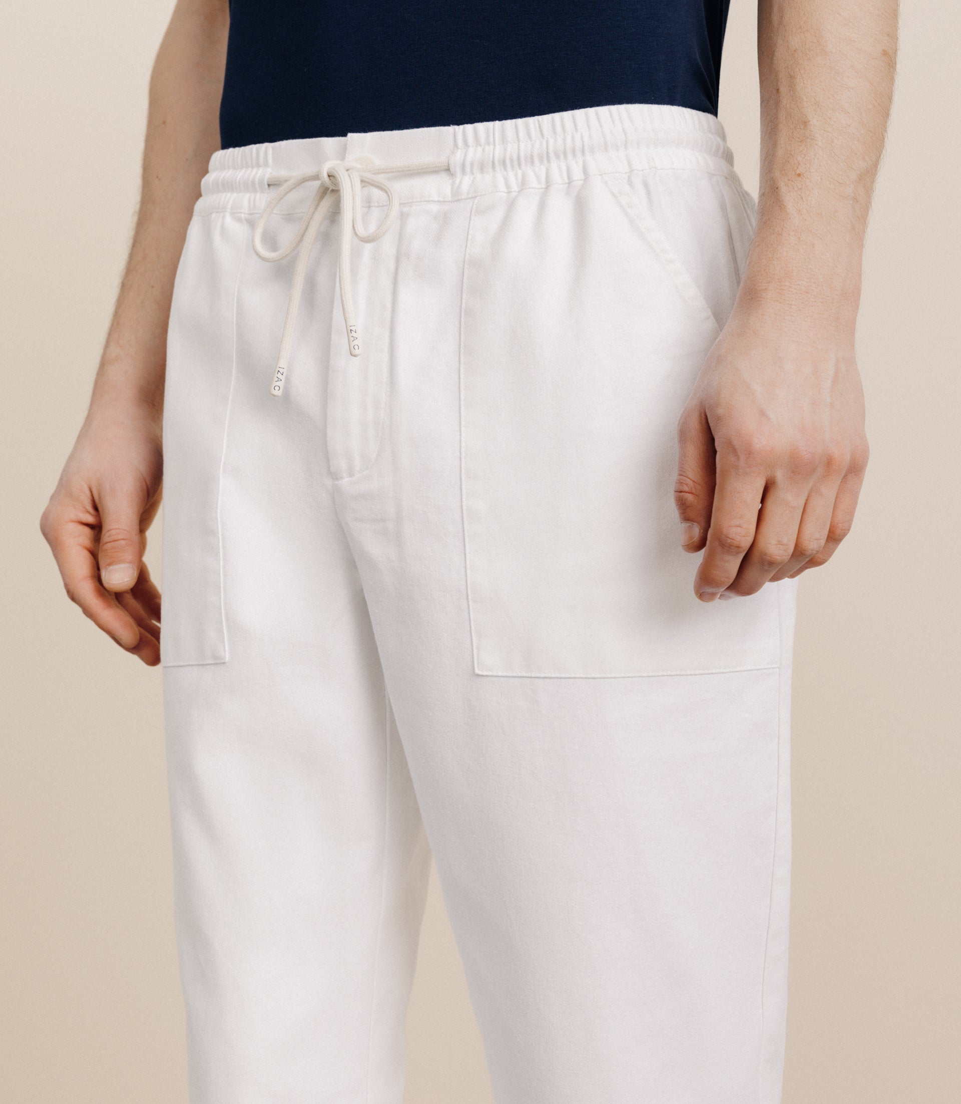 White elasticated pants