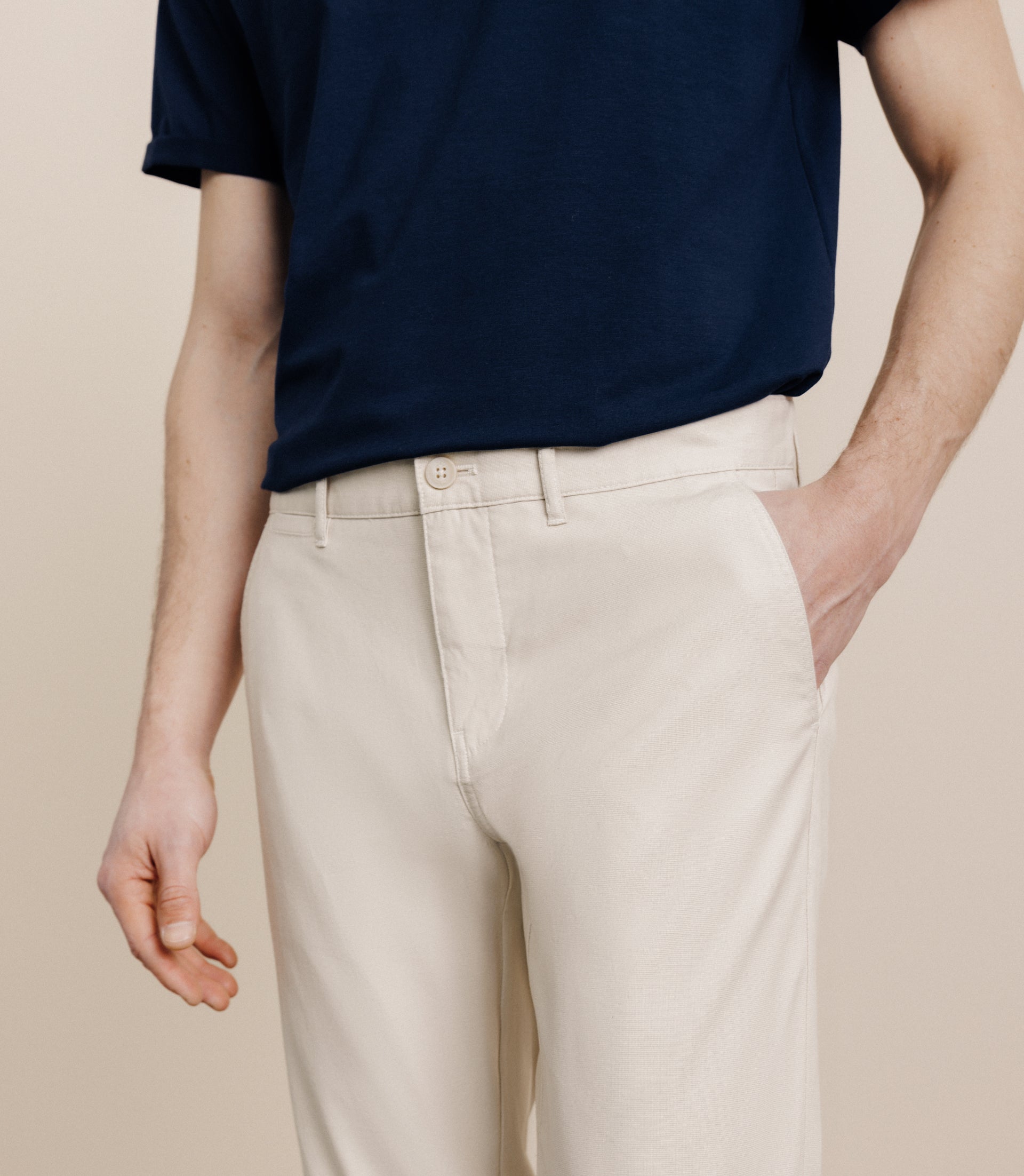 Beige slim pants