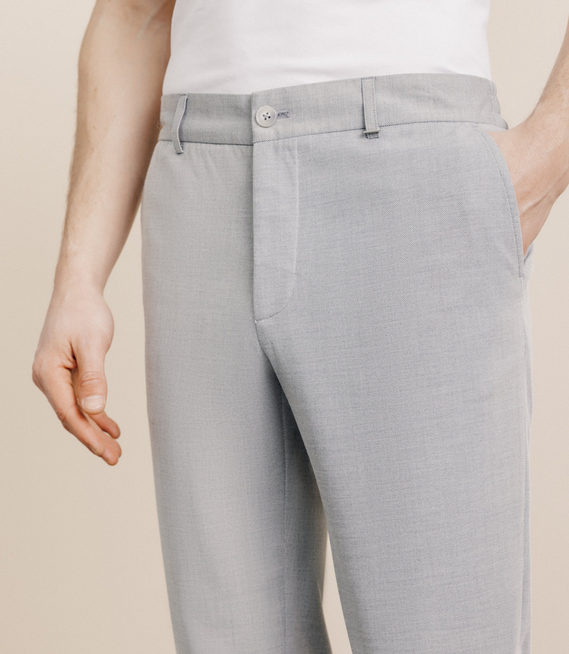 Gray elasticated pants