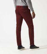 Pantalon chino satin bordeaux VANAMABT - IZAC