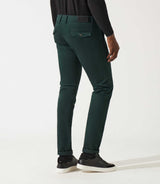 Pantalon chino satin vert VANAMA IZAC