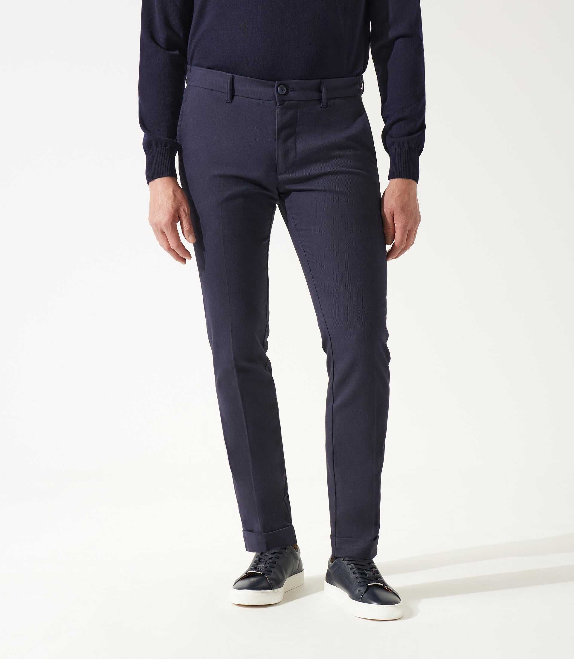 Pantalon chino taille élastique marine VTWILL - IZAC