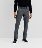 Pantalon chino à carreaux anthracite