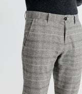 Pantalon chino à carreaux gris - IZAC