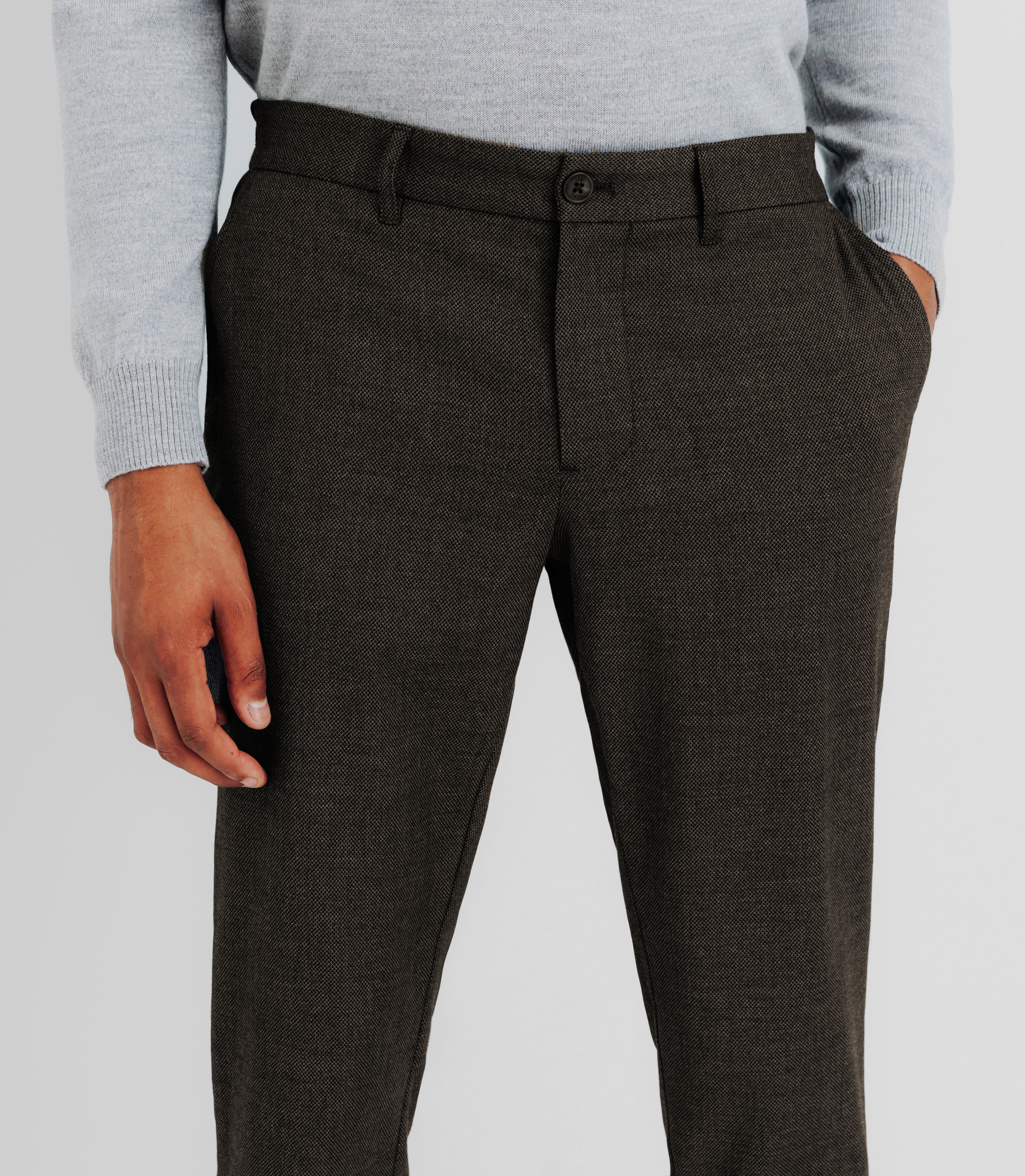 Gray armored chino pants