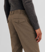 Pantalon chino armuré taupe