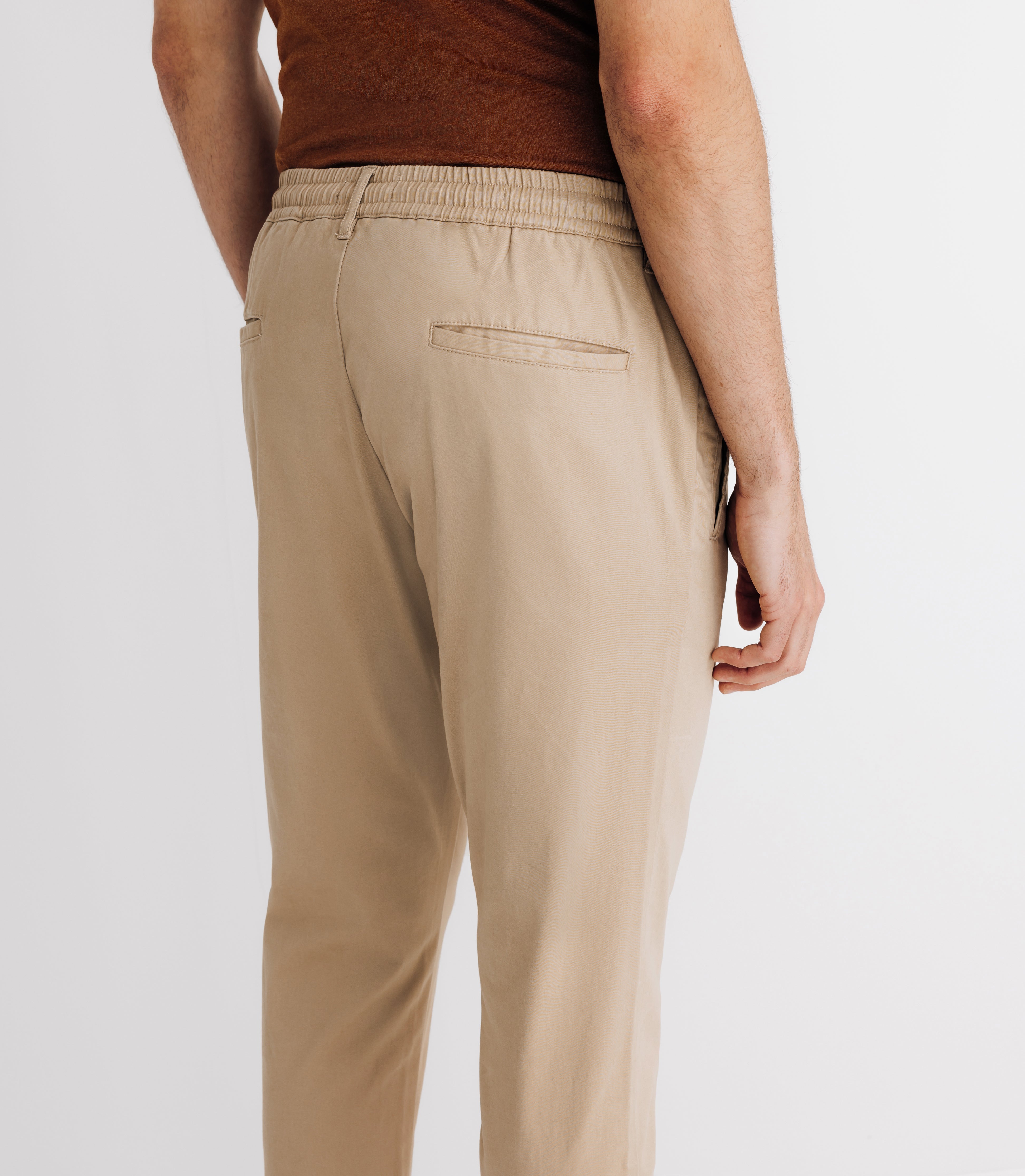 Pantalon chino élastique beige - IZAC