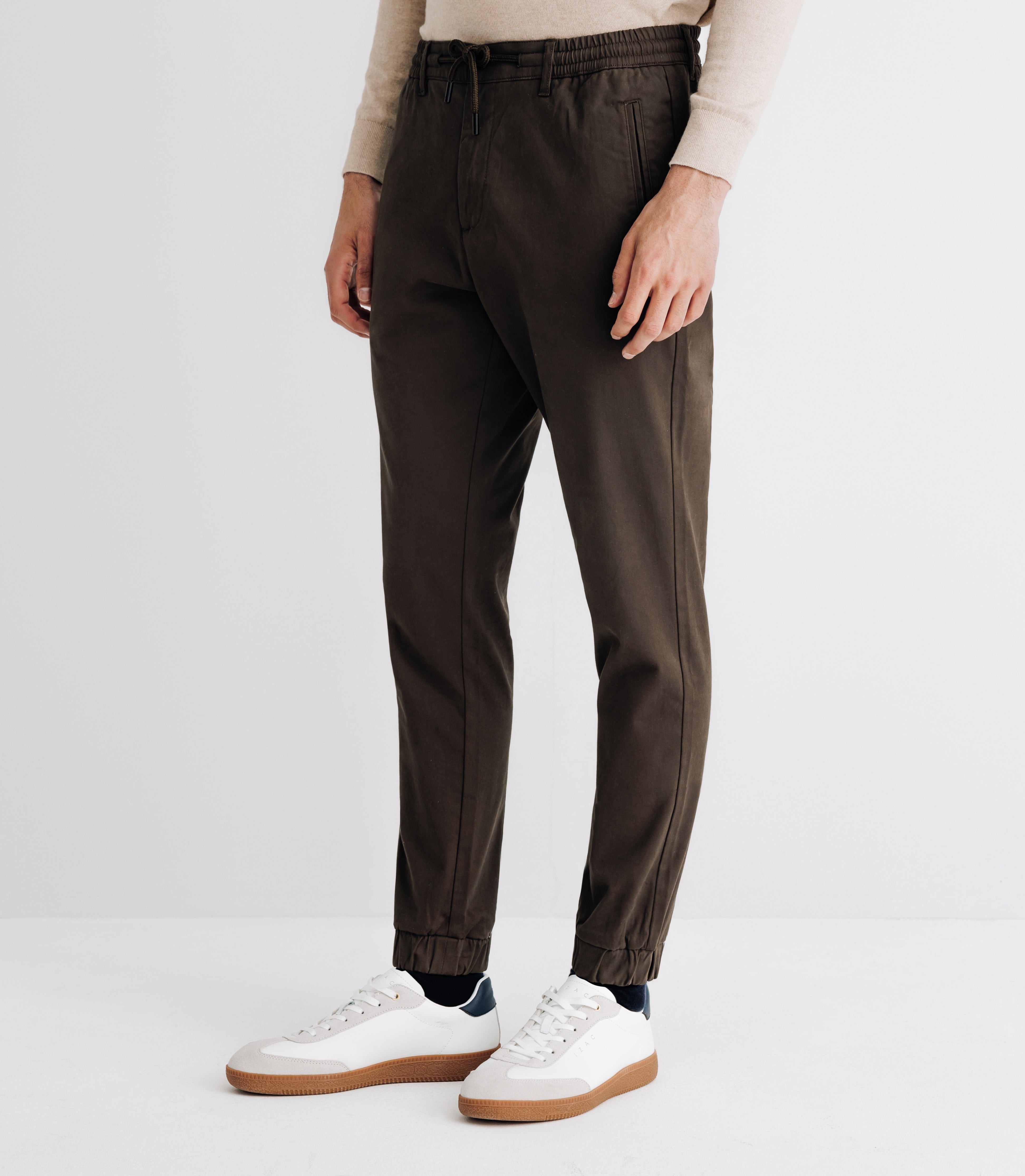 Pantalon chino élastique kaki - IZAC