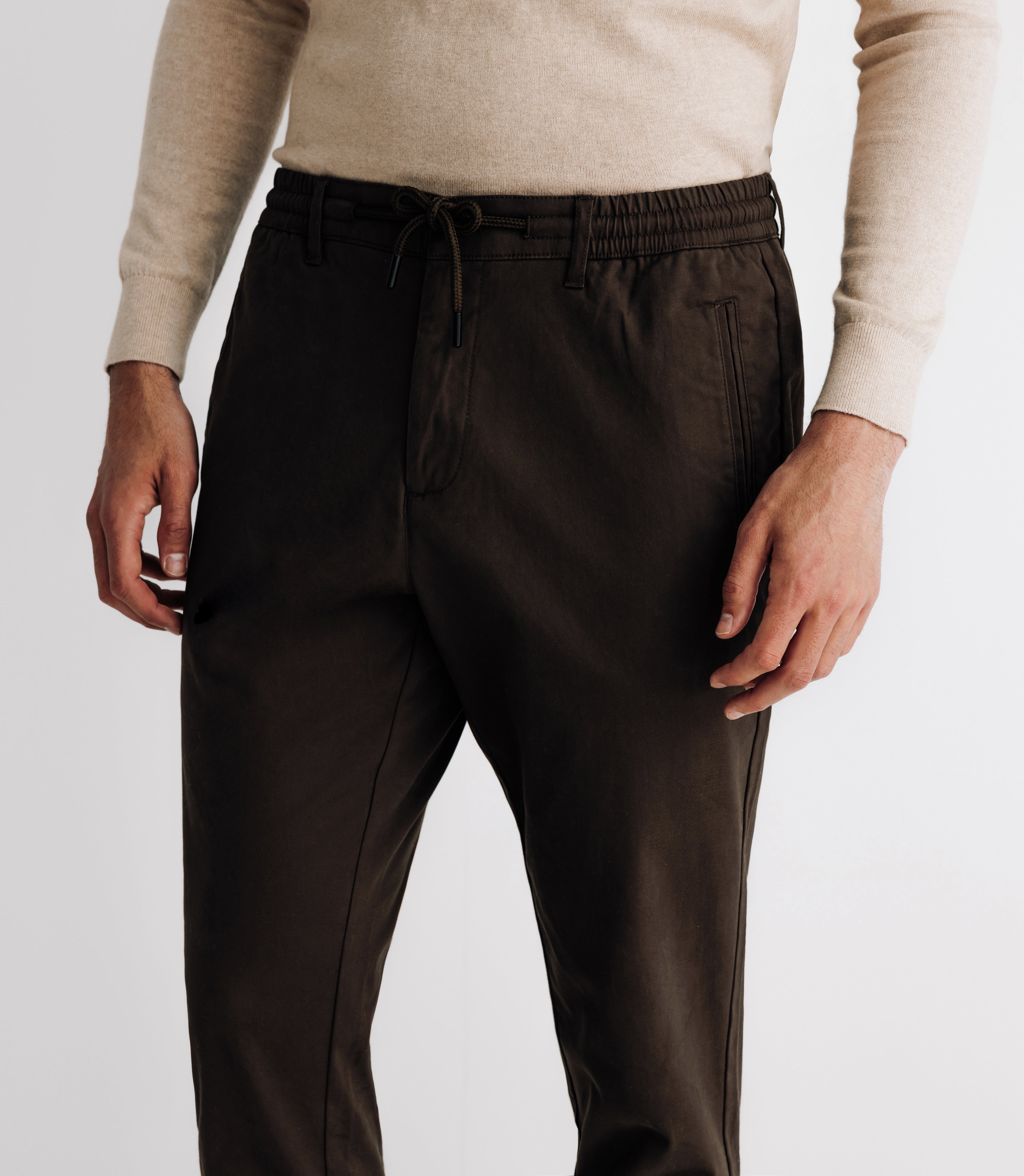 Pantalon chino élastique kaki - IZAC