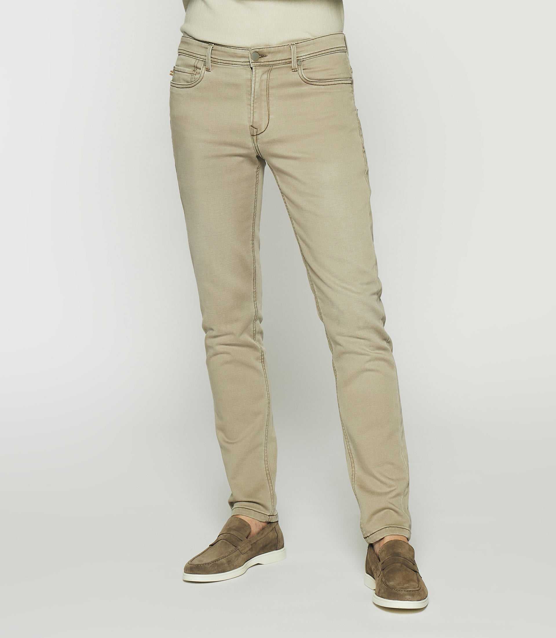 Jean super slim beige