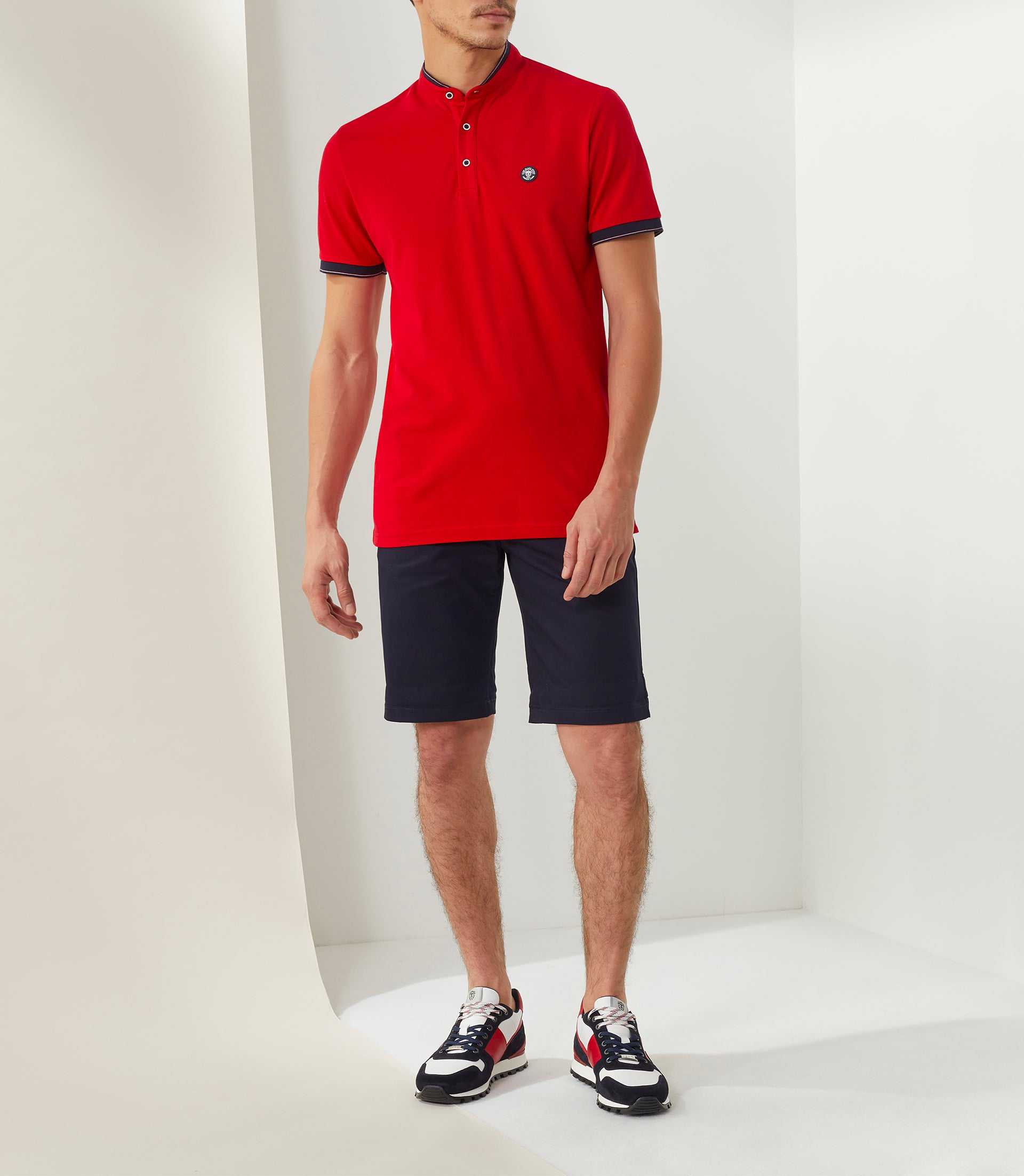 Rudolph" red polo shirt