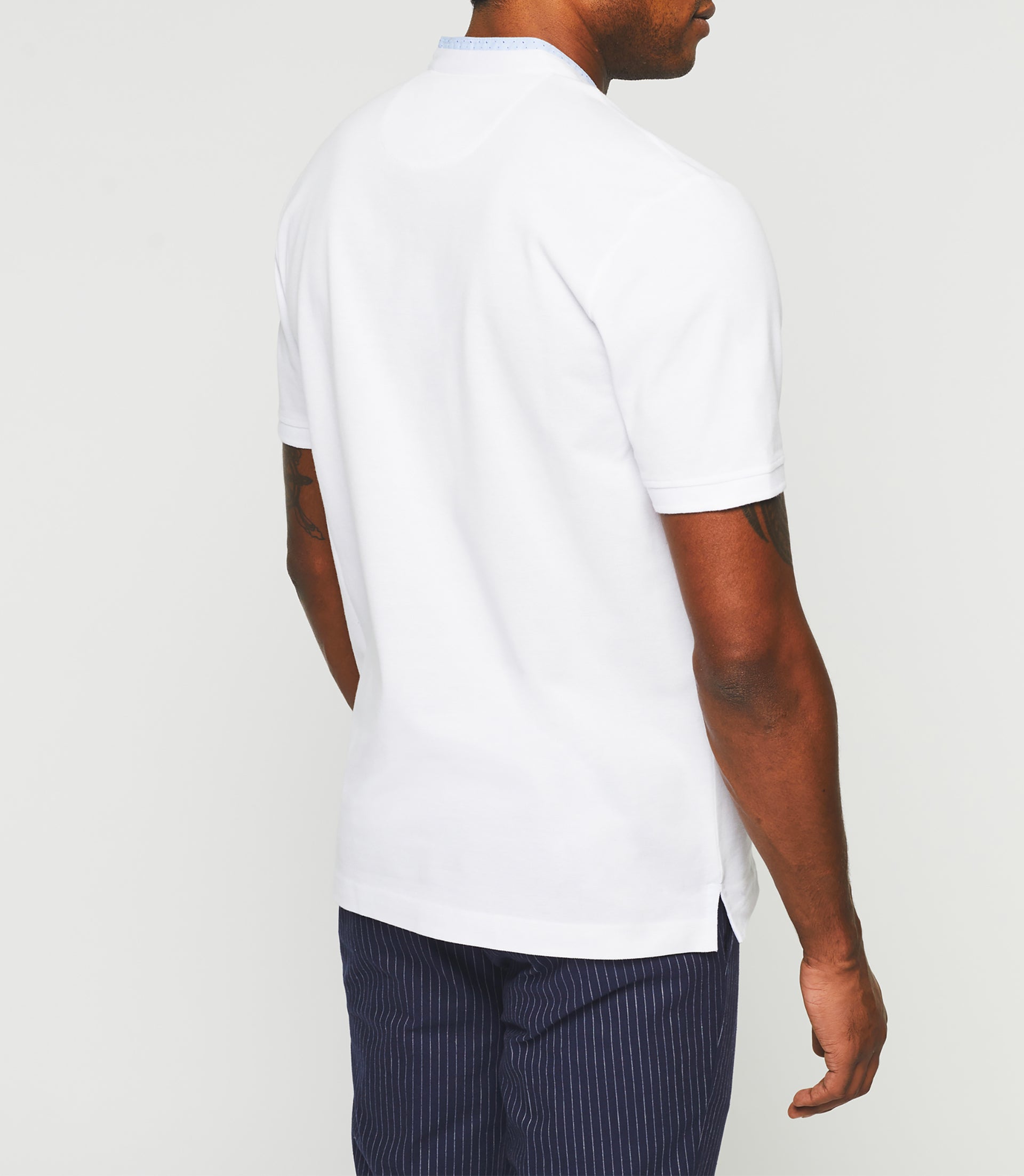 Gaspar" short sleeve polo white