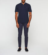 Gaspar" navy short sleeve polo