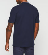 Gaspar" navy short sleeve polo