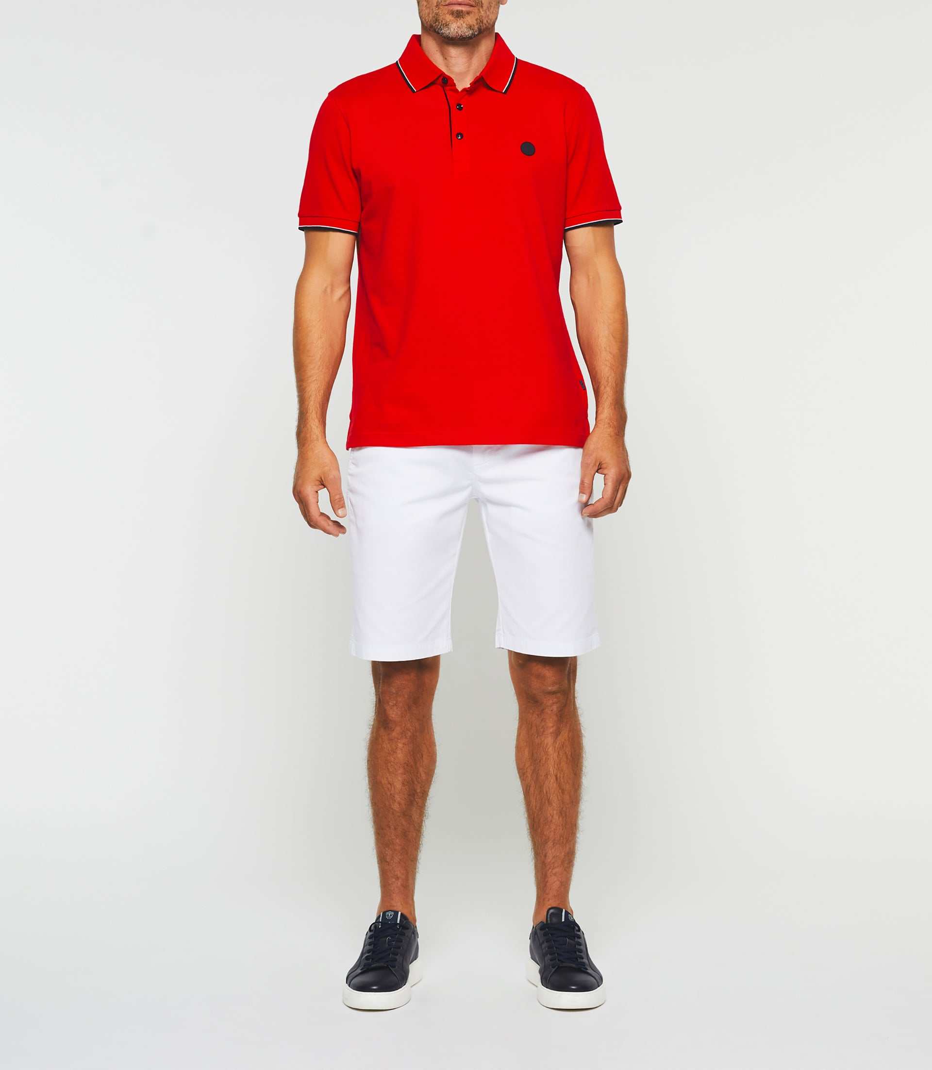 Gilles" red short sleeve polo