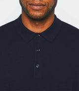 Greg" navy short sleeve polo