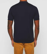 Greg" navy short sleeve polo