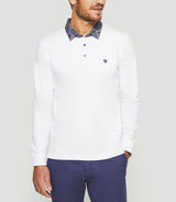 Guy" long sleeve polo white