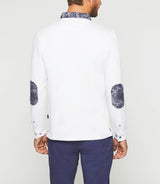 Guy" long sleeve polo white