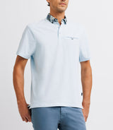 Polo avec broderie bleu ciel