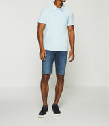 GAI light blue terry cloth polo shirt with pocket