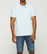 GAI light blue terry cloth polo shirt with pocket