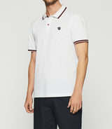 Plain polo shirt with white fantasy GILLES