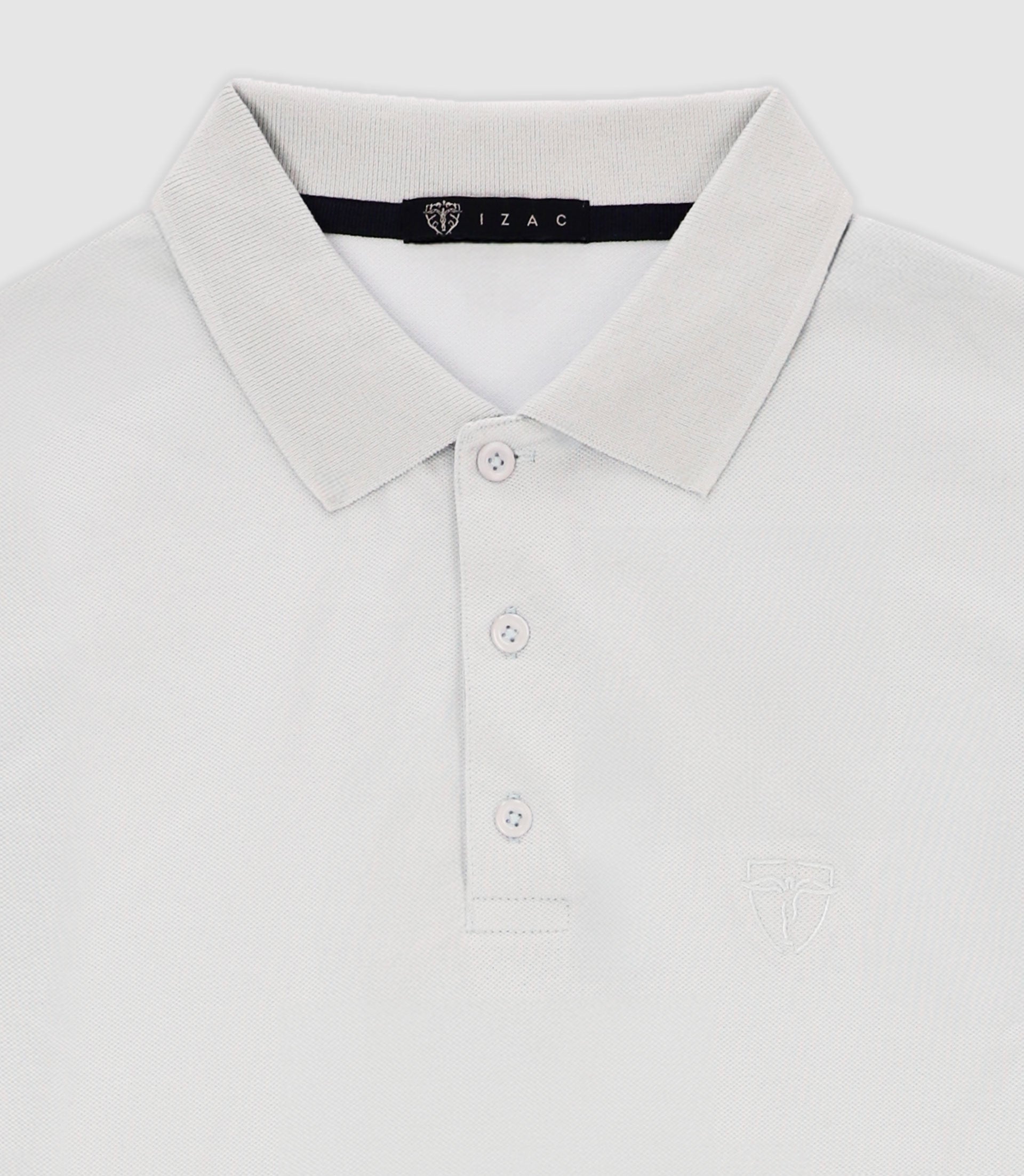 White stung mesh polo