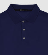 Marine stitched mesh polo shirt