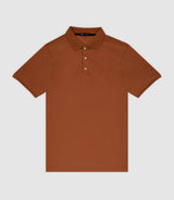 Polo en maille piquée terracotta